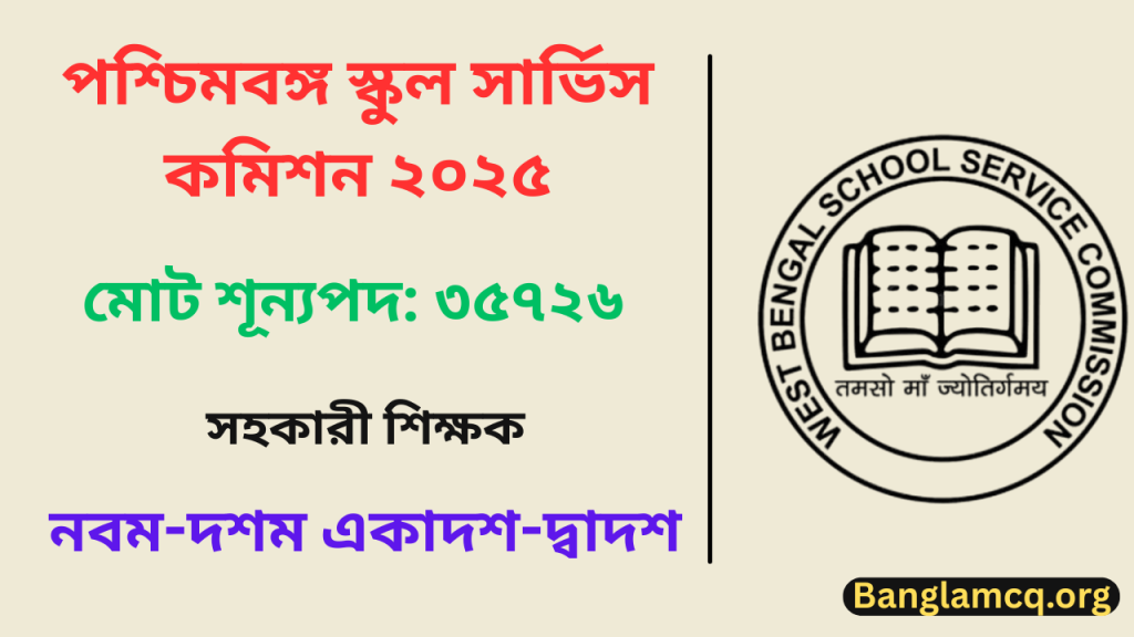 WBSSC Recruitment 2025 in Bengali